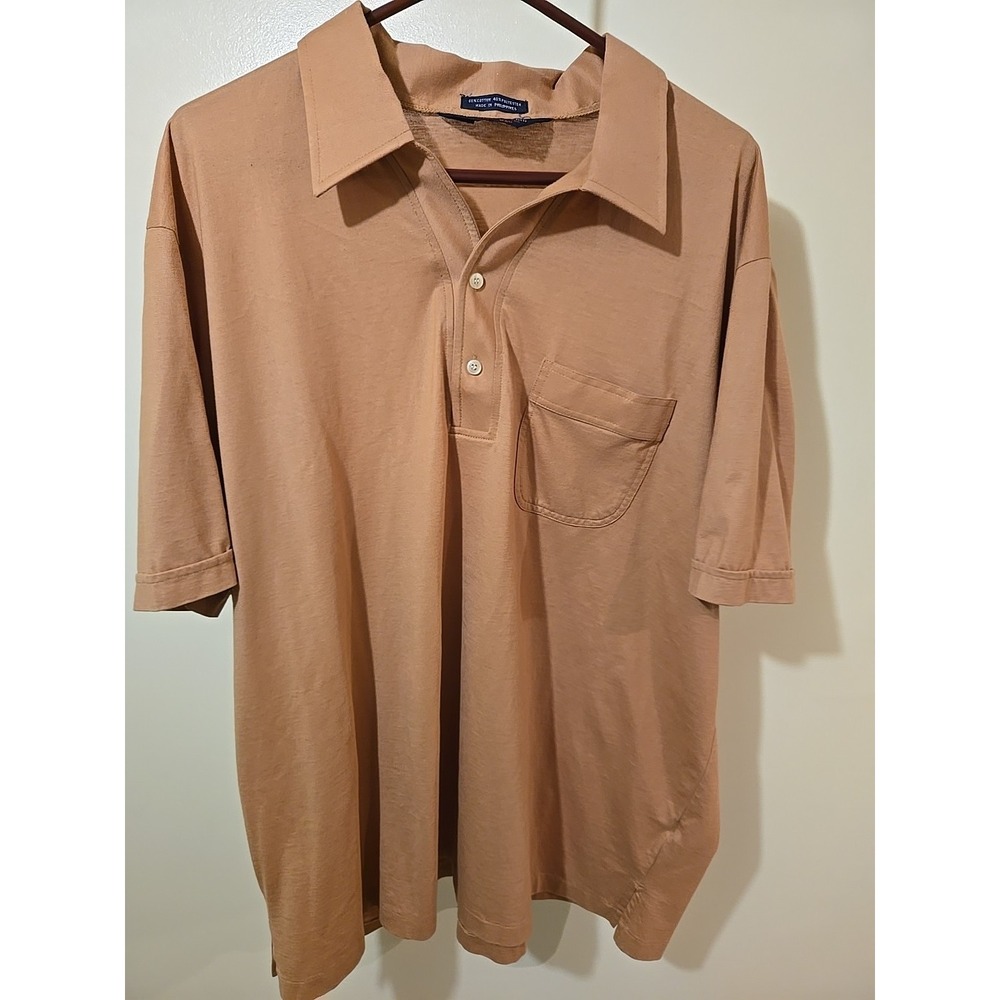 Arrow Tournament Men's Polo Golf Shirt Short Sleeve Tailored The Big Man/Tan 2XL